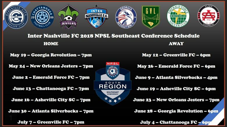 inter nashville fc soccer nashville sc schedule npsl football club